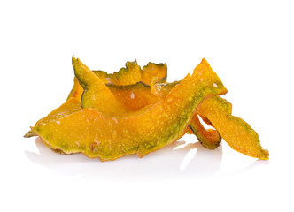 Fototapeta premium Crispy pumpkin isolated on white background