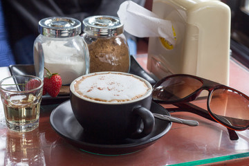 cup of coffee with milk