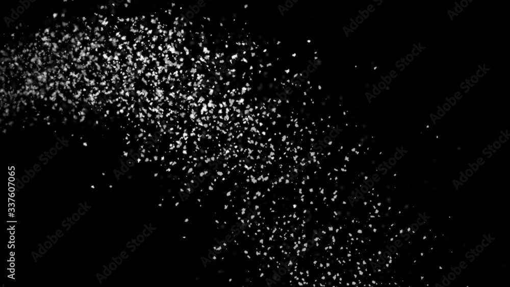 Aufkleber snow snowfall snowflake particles seamlessly loop black alpha green screen animation. snowflakes in 