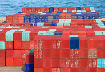 cargo containers in port