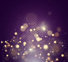 Fototapeta na wymiar Beautiful sparks shine with special light. Vector sparkles. Christmas abstract pattern.