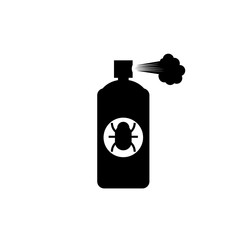 Bug spray icon, filled flat sign isolated on white background