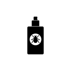 Bug spray icon, filled flat sign isolated on white background