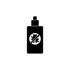 Bug spray icon, filled flat sign isolated on white background