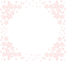 桜の花びらフレーム