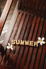 Summer resort concept goods background 
