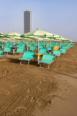 Beach umbrellas in Italy