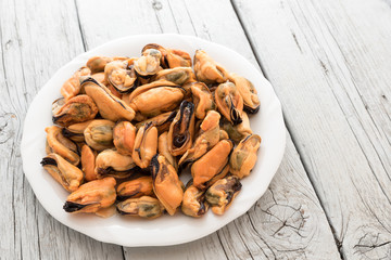 Tasty mussels without hood