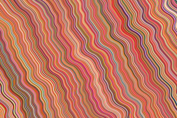 Pink, orange, red and blue waves vector background.