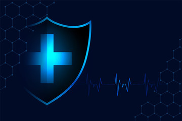 Obraz premium medical protection shield background with text space