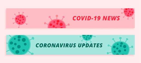 flat style coronavirus covid19 banner for news and updates