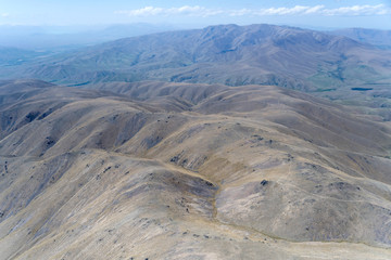 northern barren slopes of mt. Sutton, from south-east,  New Zealand