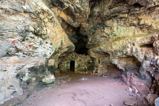 rock churches in the Pulo di Altamura, a karst sinkhole located on the Murge plateau, Altamura, Apulia (Puglia), Italy