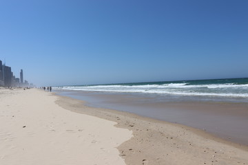 Fototapeta na wymiar Surfers Paradise Queensland Australia on the beach