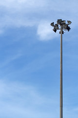 The Light Post on Blue Sky background