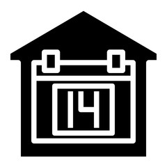 calendar house icon