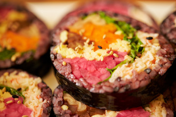 Korean rice roll dish