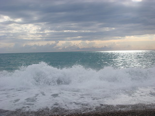 waves on the beach