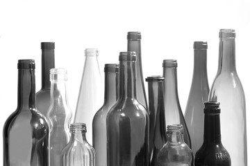 group of bottleneck on white background