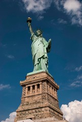 Fototapeta na wymiar The Statue of Liberty on Liberty Island in New York