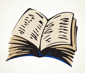 Open book. Vector doodle symbol