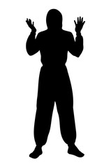 Doctor in uniform from virus. Vector drawing