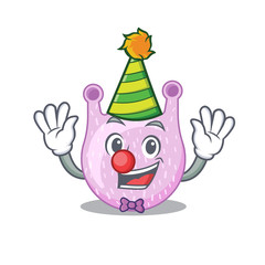 cartoon character design concept of cute clown viridans streptococci