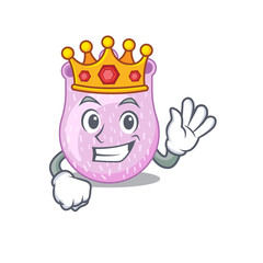 A Wise King of viridans streptococci mascot design style