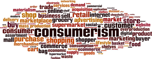 Consumerism word cloud
