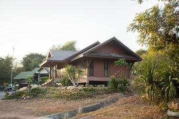Wooden house in rural Thailand