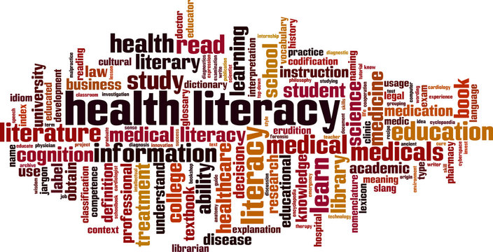 Health literacy word cloud
