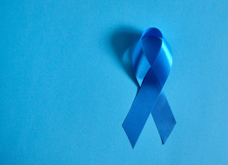 Dark blue symbol tape - the problem of colon cancer, Stevens syndrome