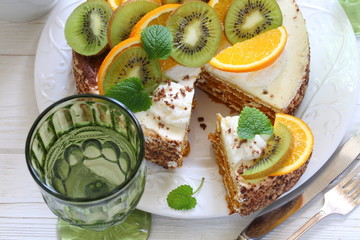 Kiwi and Orange Fruit Cake