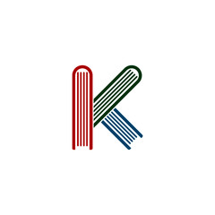 Letter K Logo Design icon isolated on white background
