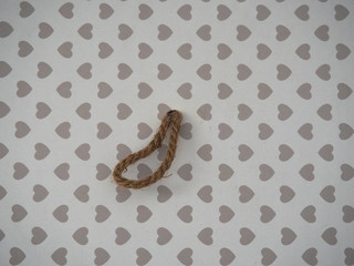 Photo of a pattern with brown hearts