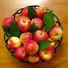 New Zealand apple on wooden background