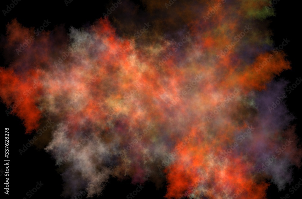 Poster 3d banner on black backdrop. abstract artistic background. graphic design pattern. abstract fractal 