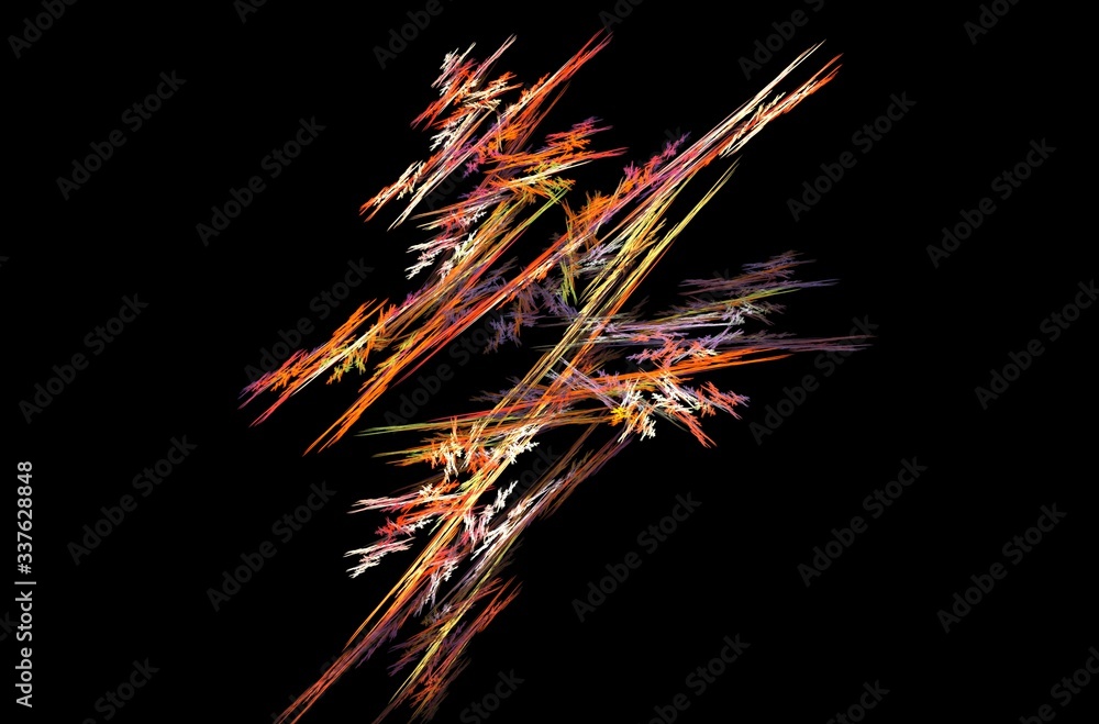 Poster 3d banner on black backdrop. abstract artistic background. graphic design pattern. abstract fractal 