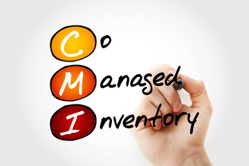 CMI - Co Managed Inventory acronym, business concept background