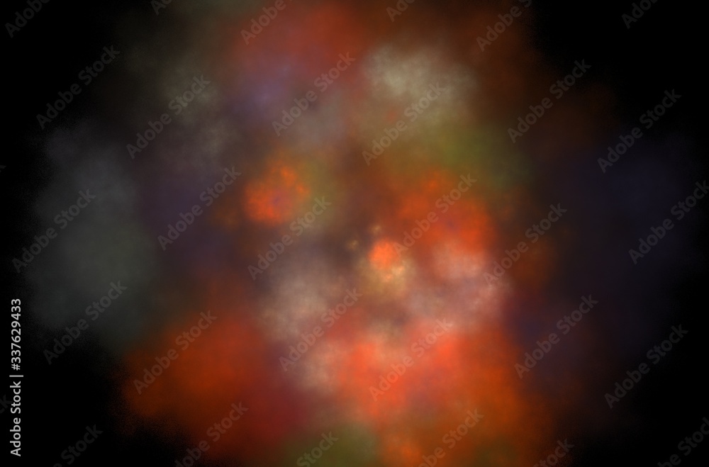 Poster 3d banner on black backdrop. abstract artistic background. graphic design pattern. abstract fractal 