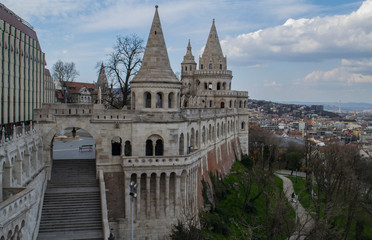 view of the cathedral and Budapest city view in Hungary