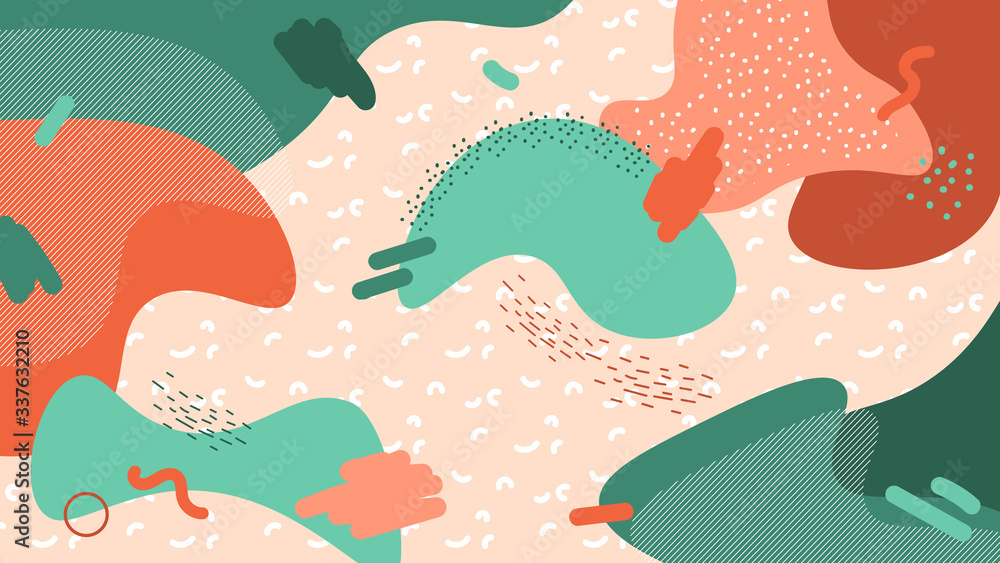Poster abstract background in pop art style. memphis style design with bright colors vector illustration.