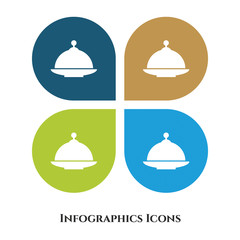 Food Cover Vector Illustration icon for all purpose. Isolated on 4 different backgrounds.