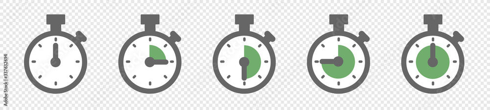 Poster set of timer vector icons on transparent background. countdown timer vector icons. vector eps 10