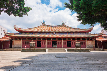 Naklejka premium The Confucian Temple in Quanzhou, China. An old 500-year-old building.