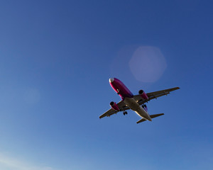 flying airplane in the sky