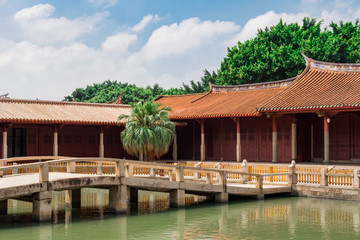 Obraz premium The Confucian Temple in Quanzhou, China. An old 500-year-old building.