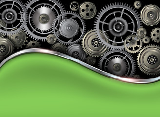 Background 3D with technology gears