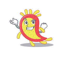 A dazzling azorhizobium caulinodans mascot design concept with happy face
