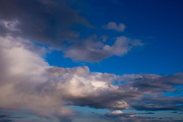 blue sky with Cumulus clouds
